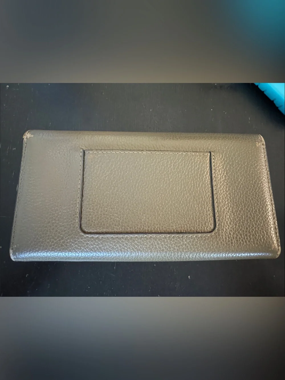 Mulberry Leather Wallet with Burgundy Interior and Gold Postman Hardware